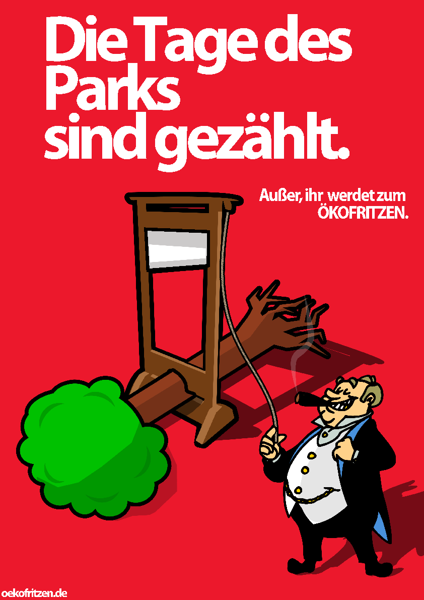 alt Oekofritzen Plakat aus der Veranstaltung "Grundlagen der Medieninformatik 1", 2013