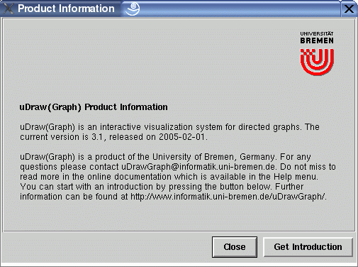 Product Information Dialog
