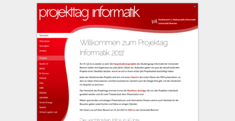 Projekttags-Webseite 2011