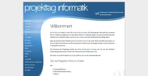 Projekttags-Webseite 2014