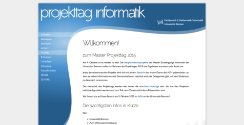 Projekttags-Webseite 2015 Master