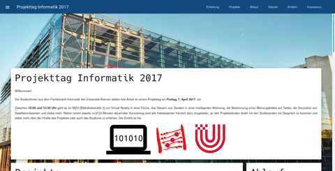 Projekttags-Webseite 2017 Bachelor