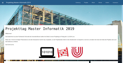 Projekttags-Webseite 2019 Master