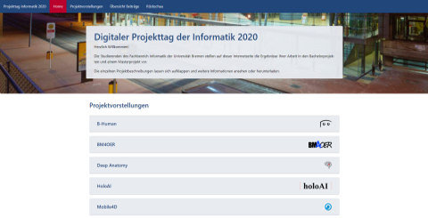 Projekttags-Webseite 2020 Bachelor