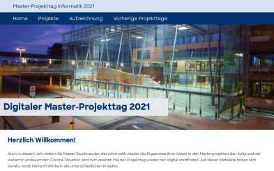 Projekttags-Webseite 2021 Master