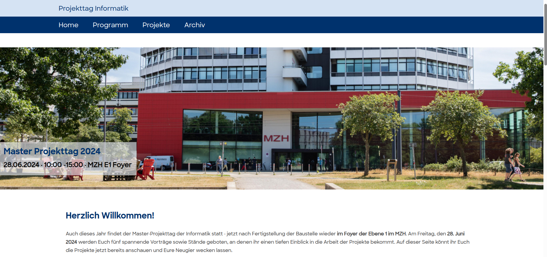 Projekttags-Webseite 2024 Master